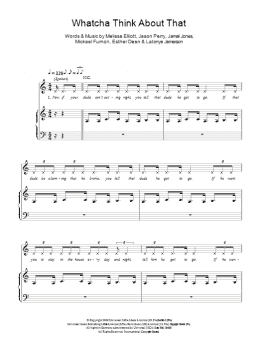 page one of Whatcha Think About That (Piano, Vocal & Guitar Chords)