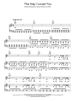 page one of The Way I Loved You (Piano, Vocal & Guitar Chords)