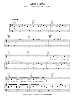 page one of White Horse (Piano, Vocal & Guitar Chords)