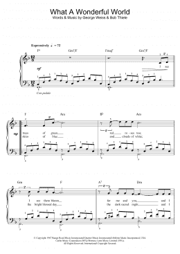 page one of What A Wonderful World (Easy Piano)