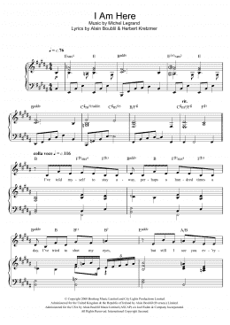 page one of I Am Here (from 'Marguerite') (Piano, Vocal & Guitar Chords)