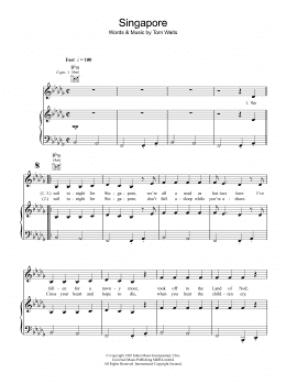 page one of Singapore (Piano, Vocal & Guitar Chords)