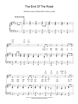 page one of The End Of The Road (Piano, Vocal & Guitar Chords)