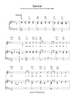 page one of Senora (Piano, Vocal & Guitar Chords)