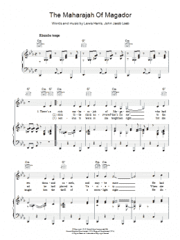 page one of The Maharajah Of Magador (Piano, Vocal & Guitar Chords)