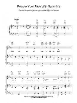 page one of Powder Your Face With Sunshine (Piano, Vocal & Guitar Chords)