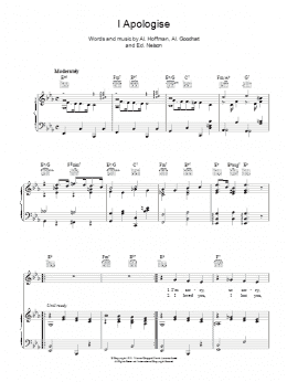 page one of I Apologise (Piano, Vocal & Guitar Chords)