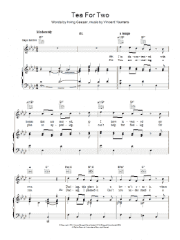 page one of Tea For Two (from No, No, Nanette) (Piano, Vocal & Guitar Chords)