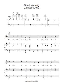 page one of Good Morning (Piano, Vocal & Guitar Chords)