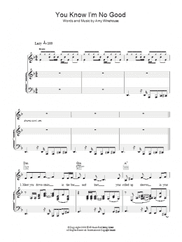 page one of You Know I'm No Good (Piano, Vocal & Guitar Chords)