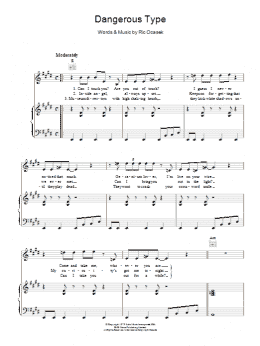 page one of Dangerous Type (Piano, Vocal & Guitar Chords)