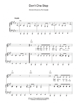 page one of Don't Cha Stop (Piano, Vocal & Guitar Chords)