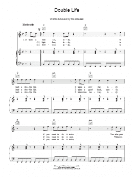 page one of Double Life (Piano, Vocal & Guitar Chords)