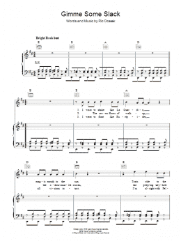 page one of Gimme Some Slack (Piano, Vocal & Guitar Chords)