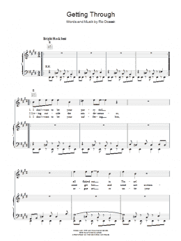 page one of Getting Through (Piano, Vocal & Guitar Chords)