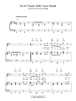 page one of I'm In Touch With Your World (Piano, Vocal & Guitar Chords)