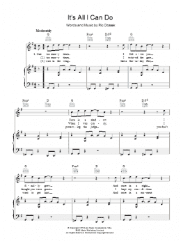 page one of It's All I Can Do (Piano, Vocal & Guitar Chords)