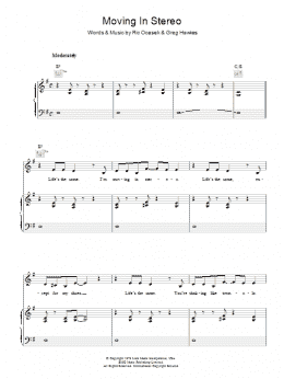 page one of Moving In Stereo (Piano, Vocal & Guitar Chords)