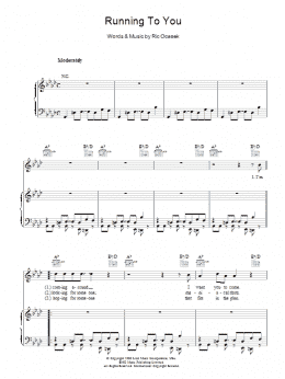 page one of Running To You (Piano, Vocal & Guitar Chords)
