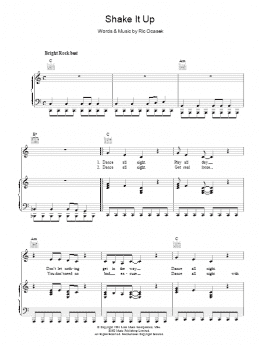page one of Shake It Up (Piano, Vocal & Guitar Chords)
