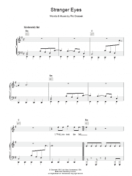 page one of Stranger Eyes (Piano, Vocal & Guitar Chords)