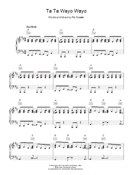 page one of Ta Ta Wayo Wayo (Piano, Vocal & Guitar Chords)