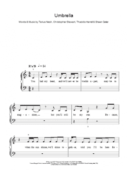 page one of Umbrella (Easy Piano)