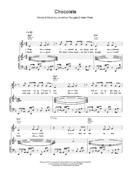 page one of Chocolate (Piano, Vocal & Guitar Chords)