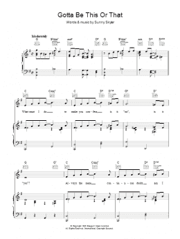 page one of Gotta Be This Or That (Piano, Vocal & Guitar Chords)