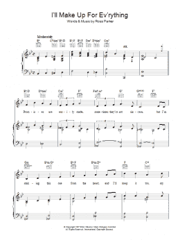 page one of I'll Make Up For Ev'rything (Piano, Vocal & Guitar Chords)