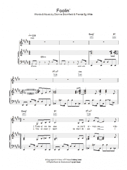 page one of Foolin' (Piano, Vocal & Guitar Chords)