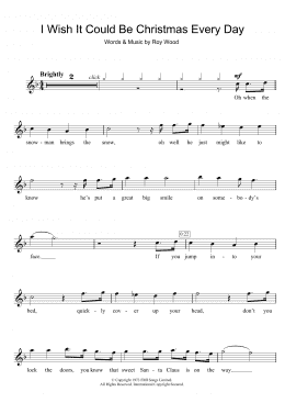 page one of I Wish It Could Be Christmas Every Day (Flute Solo)