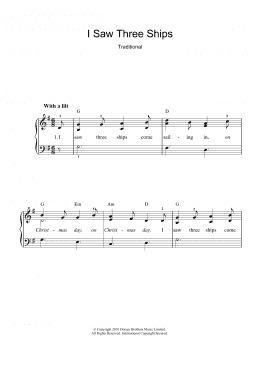 page one of I Saw Three Ships (Piano & Vocal)
