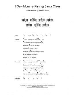 page one of I Saw Mommy Kissing Santa Claus (Piano Chords/Lyrics)