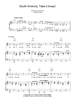 page one of South America, Take It Away! (Piano, Vocal & Guitar Chords)