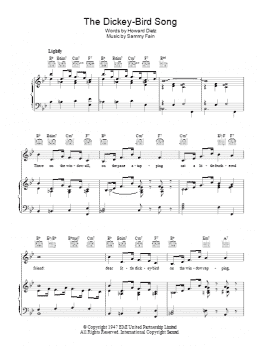page one of The Dickey-Bird Song (Piano, Vocal & Guitar Chords)