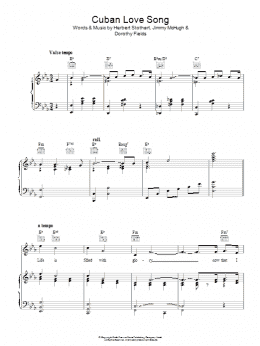 page one of Cuban Love Song (Piano, Vocal & Guitar Chords)