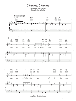 page one of Chantez, Chantez (Piano, Vocal & Guitar Chords)