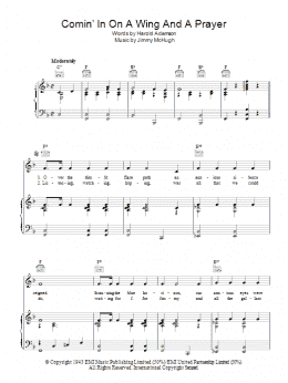 page one of Comin' In On A Wing And A Prayer (Piano, Vocal & Guitar Chords)