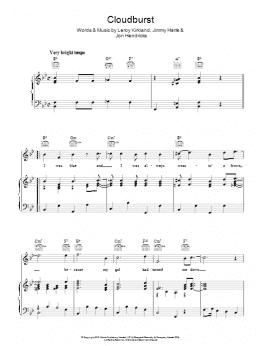 page one of Cloudburst (Piano, Vocal & Guitar Chords)