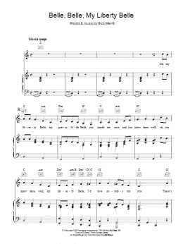 page one of Belle, Belle, My Liberty Belle (Piano, Vocal & Guitar Chords)