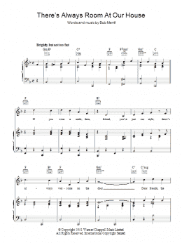 page one of There's Always Room At Our House (Piano, Vocal & Guitar Chords)