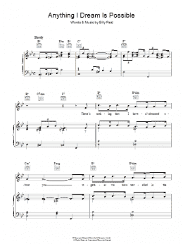 page one of Anything I Dream Is Possible (Piano, Vocal & Guitar Chords)