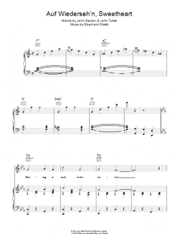 page one of Auf Wiederseh'n, Sweetheart (Piano, Vocal & Guitar Chords)