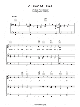page one of A Touch Of Texas (Piano, Vocal & Guitar Chords)