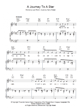 page one of A Journey To A Star (Piano, Vocal & Guitar Chords)