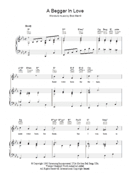 page one of A Beggar In Love (Piano, Vocal & Guitar Chords)