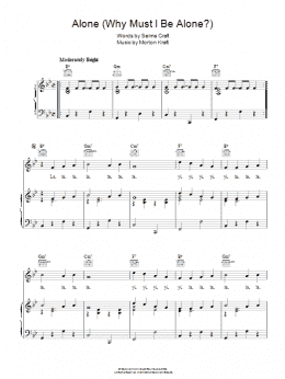 page one of Alone (Why Must I Be Alone) (Piano, Vocal & Guitar Chords)