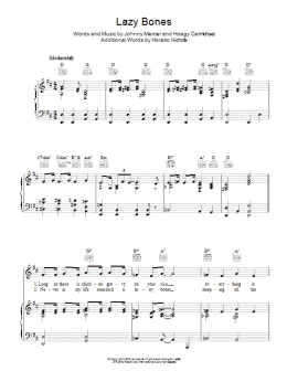 page one of Lazybones (Piano, Vocal & Guitar Chords)