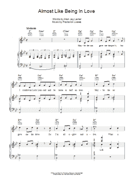 page one of Almost Like Being In Love (Piano, Vocal & Guitar Chords)